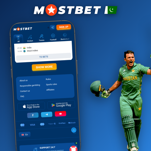 Mostbet app download for Android and iOS showing cricket odds and casino lobby in Pakistan