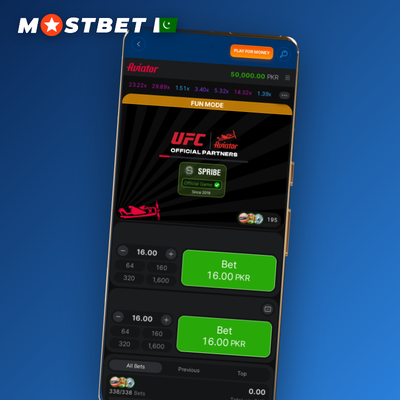 Mostbet Aviator dual bet mode with two independent PKR stakes in one round