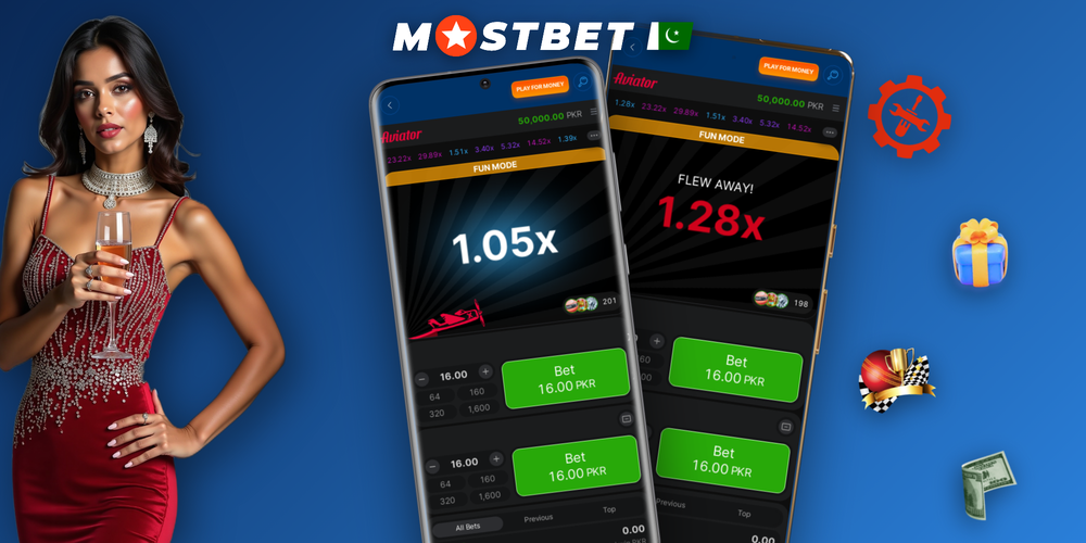 Aviator Mostbet game interface showing a 3.42x multiplier curve and bet panels