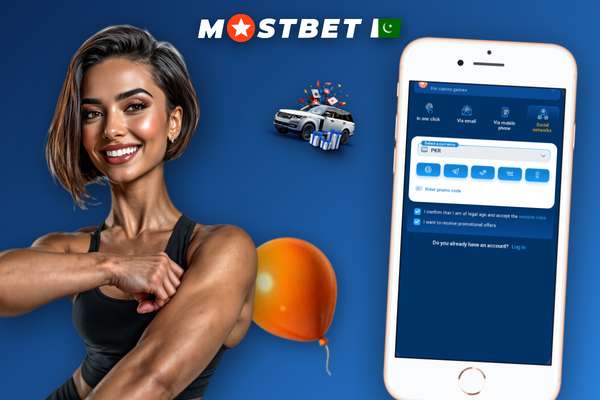 Mostbet casino login and registration form with JazzCash and Easypaisa on mobile