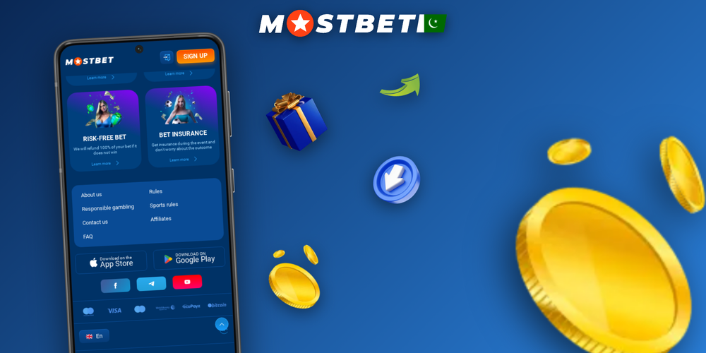 Mostbet deposit bonus offer on mobile with JazzCash and Easypaisa payment icons for Pakistan players